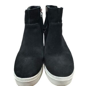 Steve Madden Black Suede Ankle Boots, size 8.5